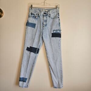 Unemployed Denim Acid Wash, Patched Jeans, Sz 26